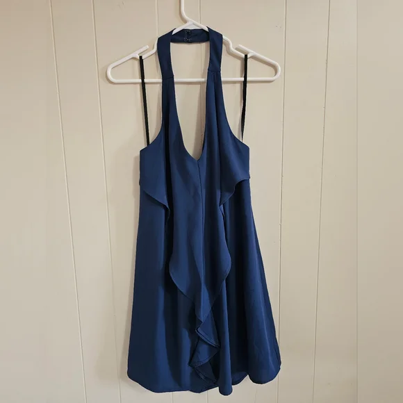 BCBGeneration Blue Ruffle Dress - Picture 2 of 7